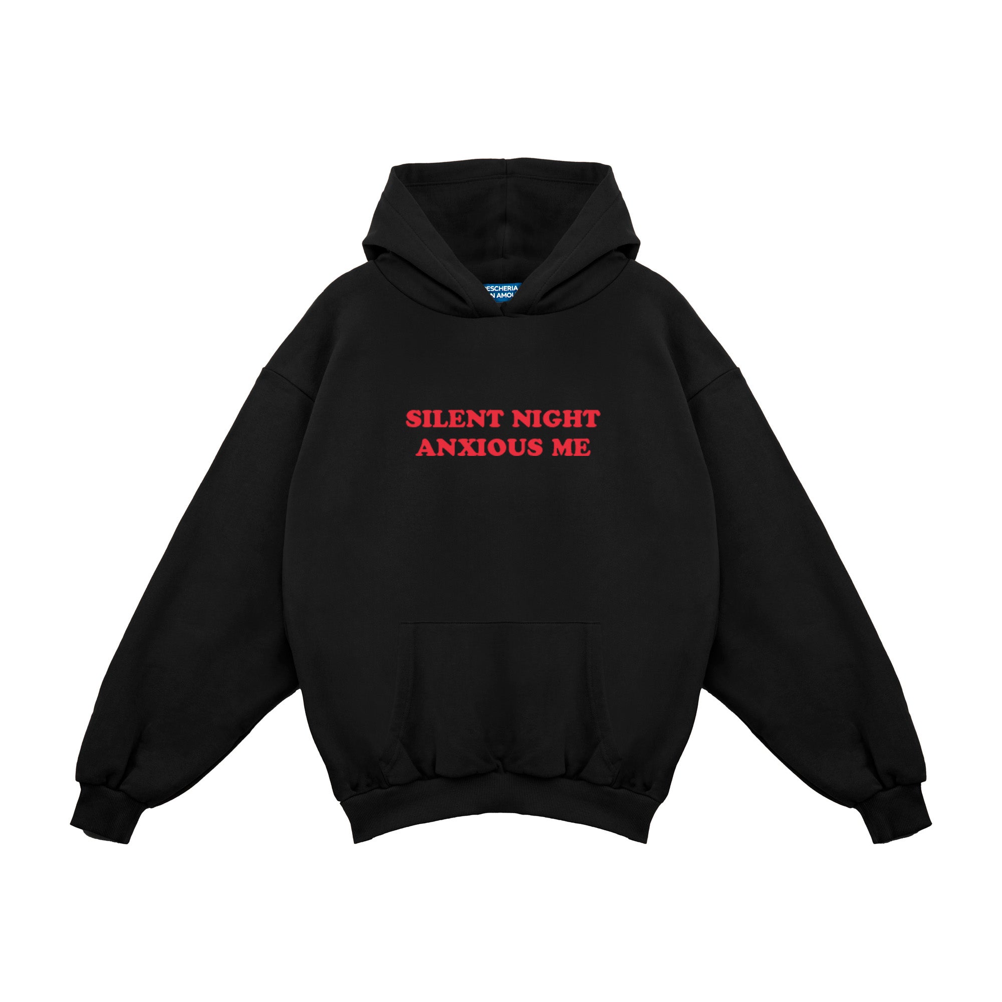 Felpa hoodie Silent night anxious me