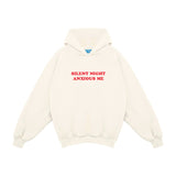Felpa hoodie Silent night anxious me
