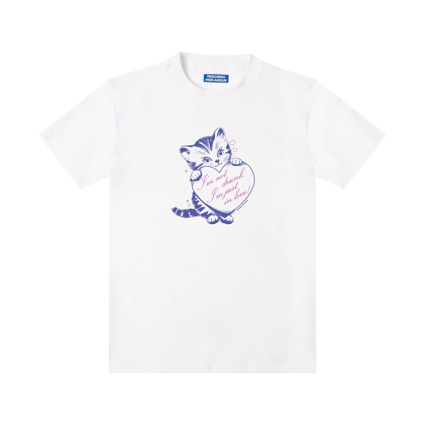 Tee bianca Kitty di pescheria mon amour