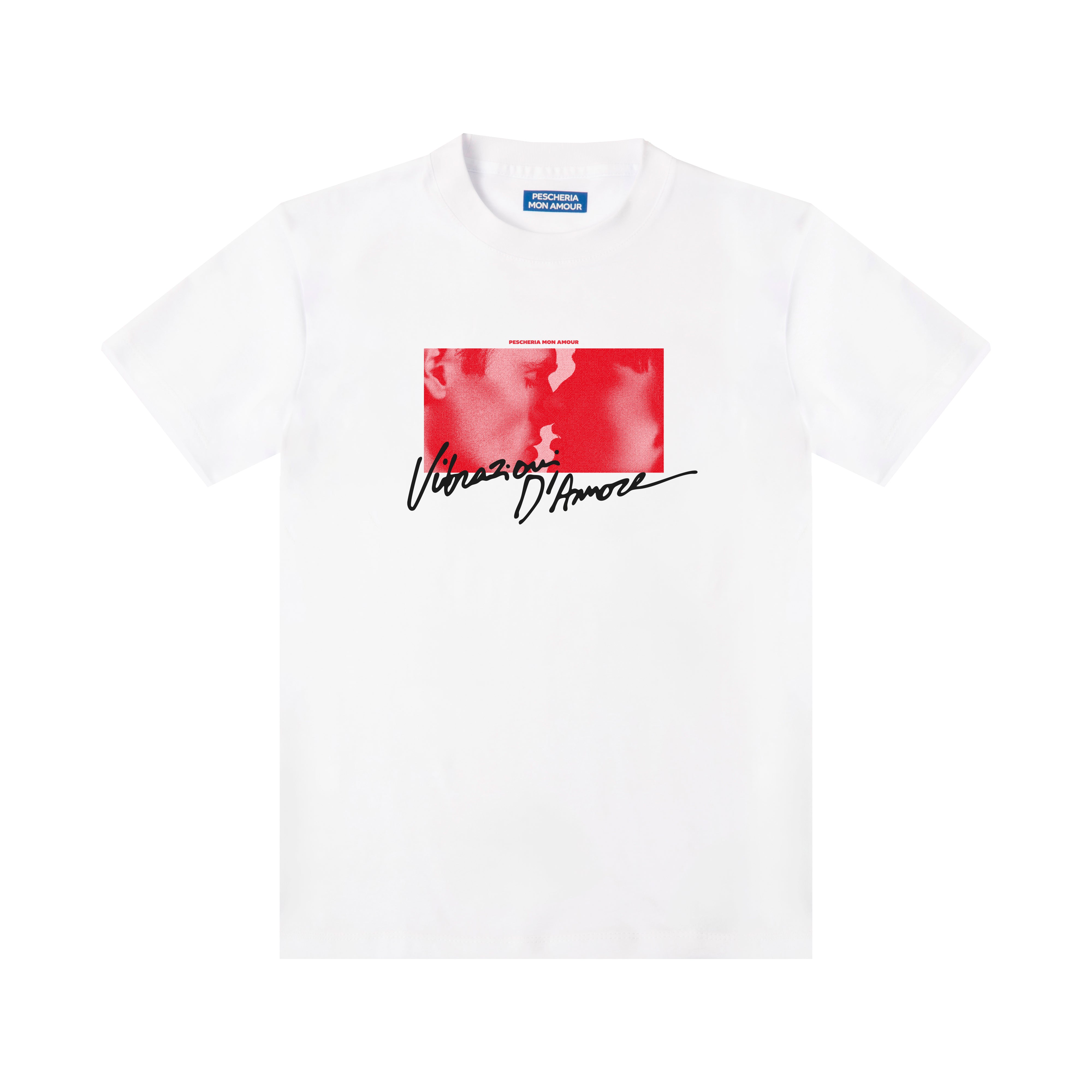 tee bianca virazioni d'amore di pescheria mon amour