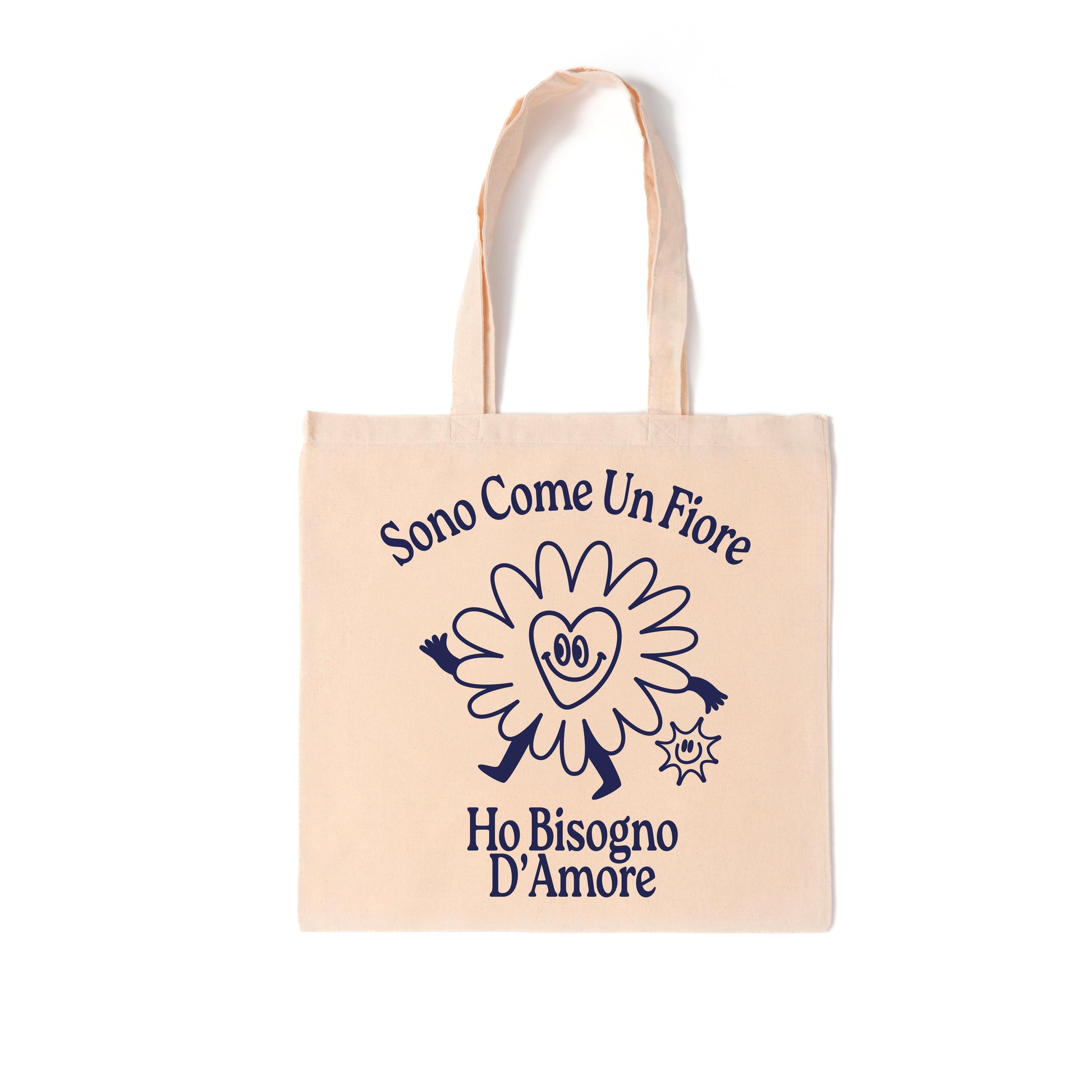 borsa tote sono come un fiore pescheria mon amour