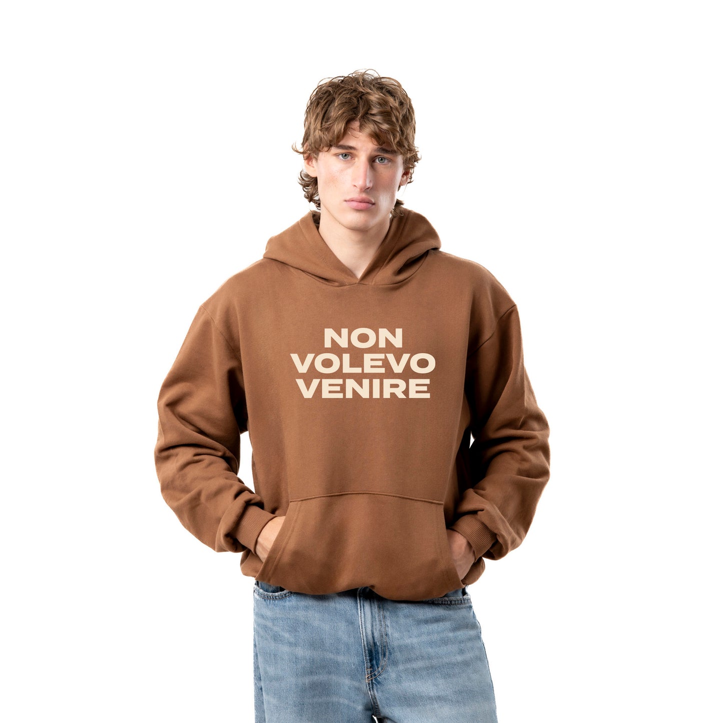 Felpa Hoodie "Non Volevo Venire"