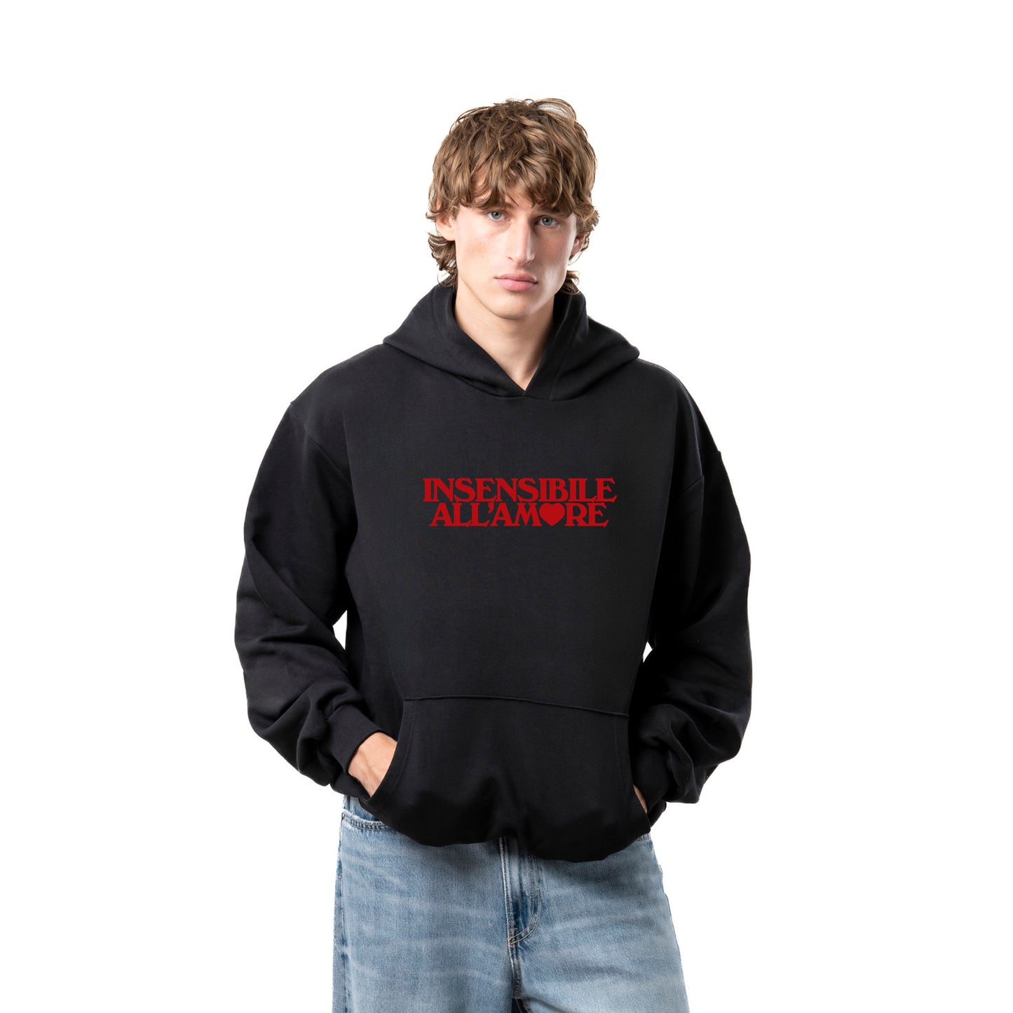 Felpa Hoodie "Insensibile All'Amore"