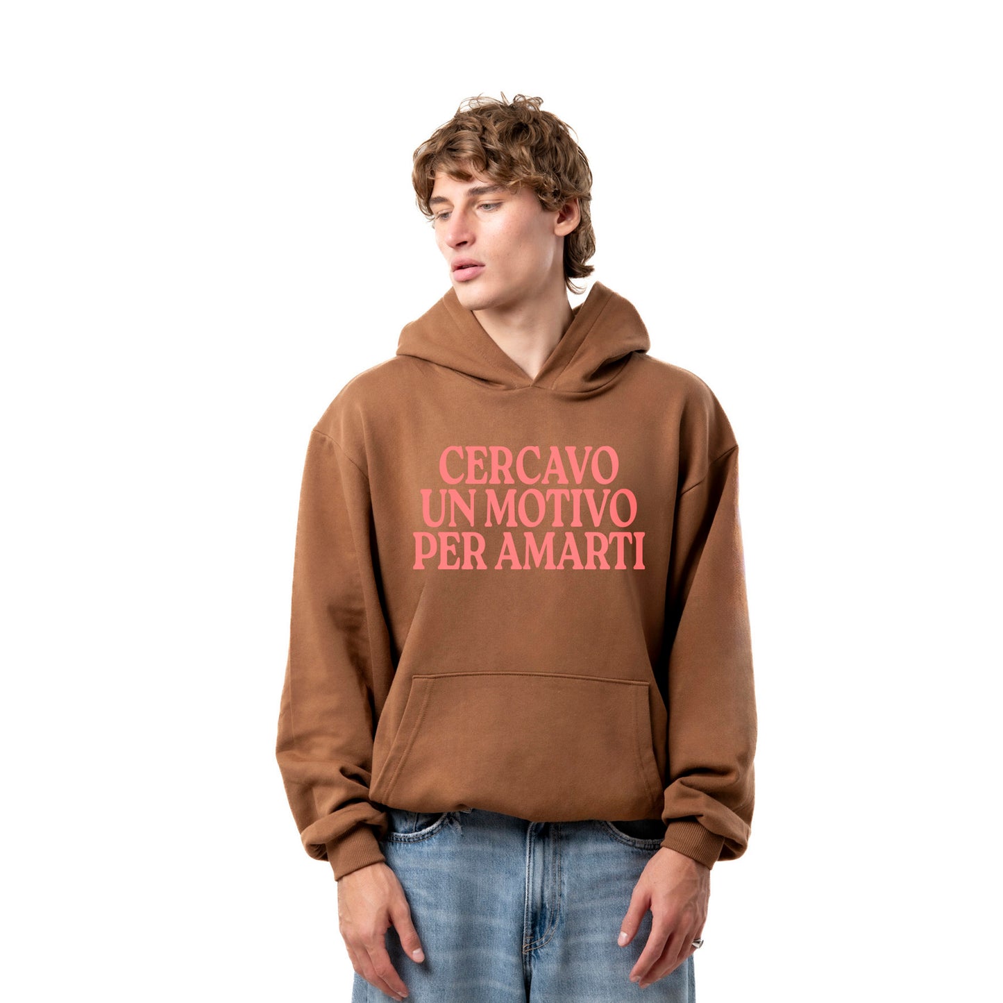 Felpa Hoodie "Cercavo Un Motivo Per Amarti"