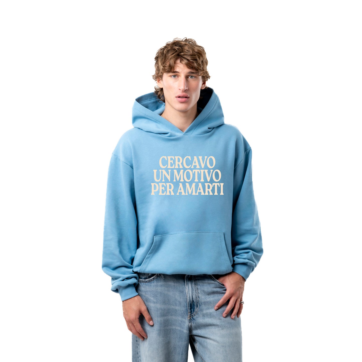 Felpa Hoodie "Cercavo Un Motivo Per Amarti"